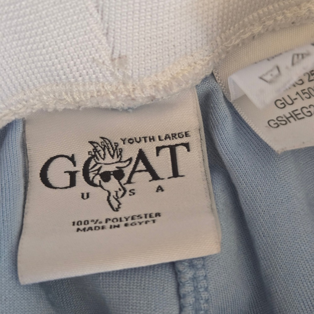 GOAT USA Kids Youth Large Light Blue Mesh Basketball Shorts Athletic Striped - Picture 7 of 9